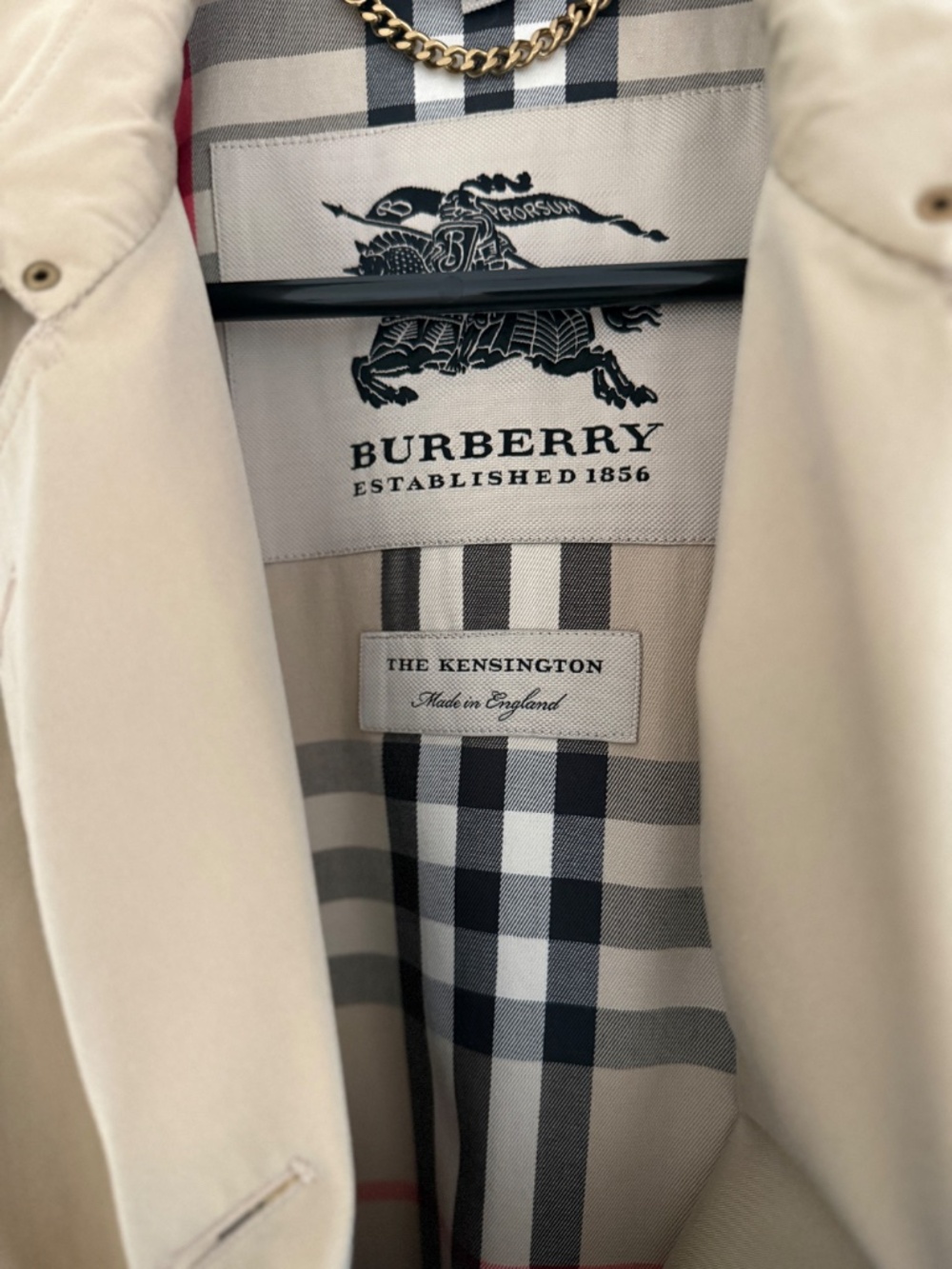 Unworn Burberry The Kensington Long Heritage ClassicTrench Coat Honey Beige US 8 - Picture 9 of 10